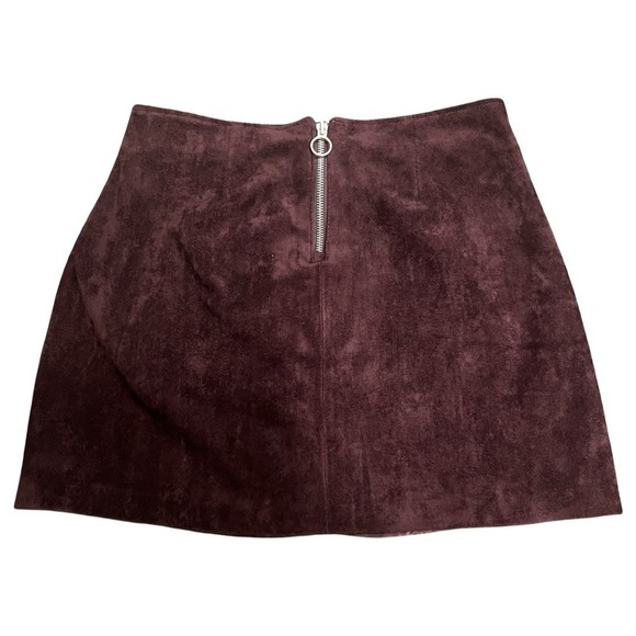 Blank NYC Women's Faux Suede Mini Skirt in Plum, Women's Size 26/Small - Picture 7 of 11
